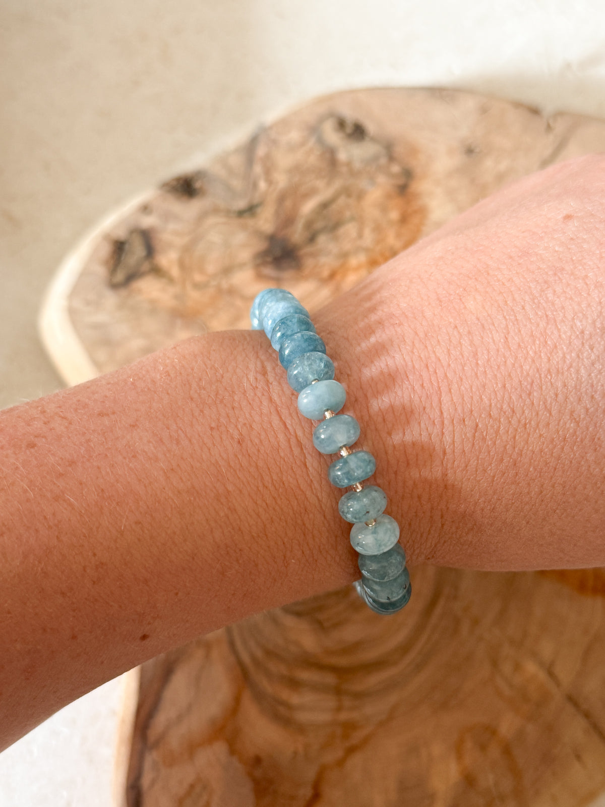 Aqua Jade Gemstone Bracelet