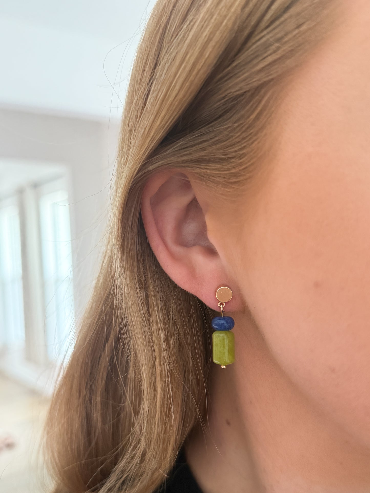 Cobalt & Chartreuse Dangles
