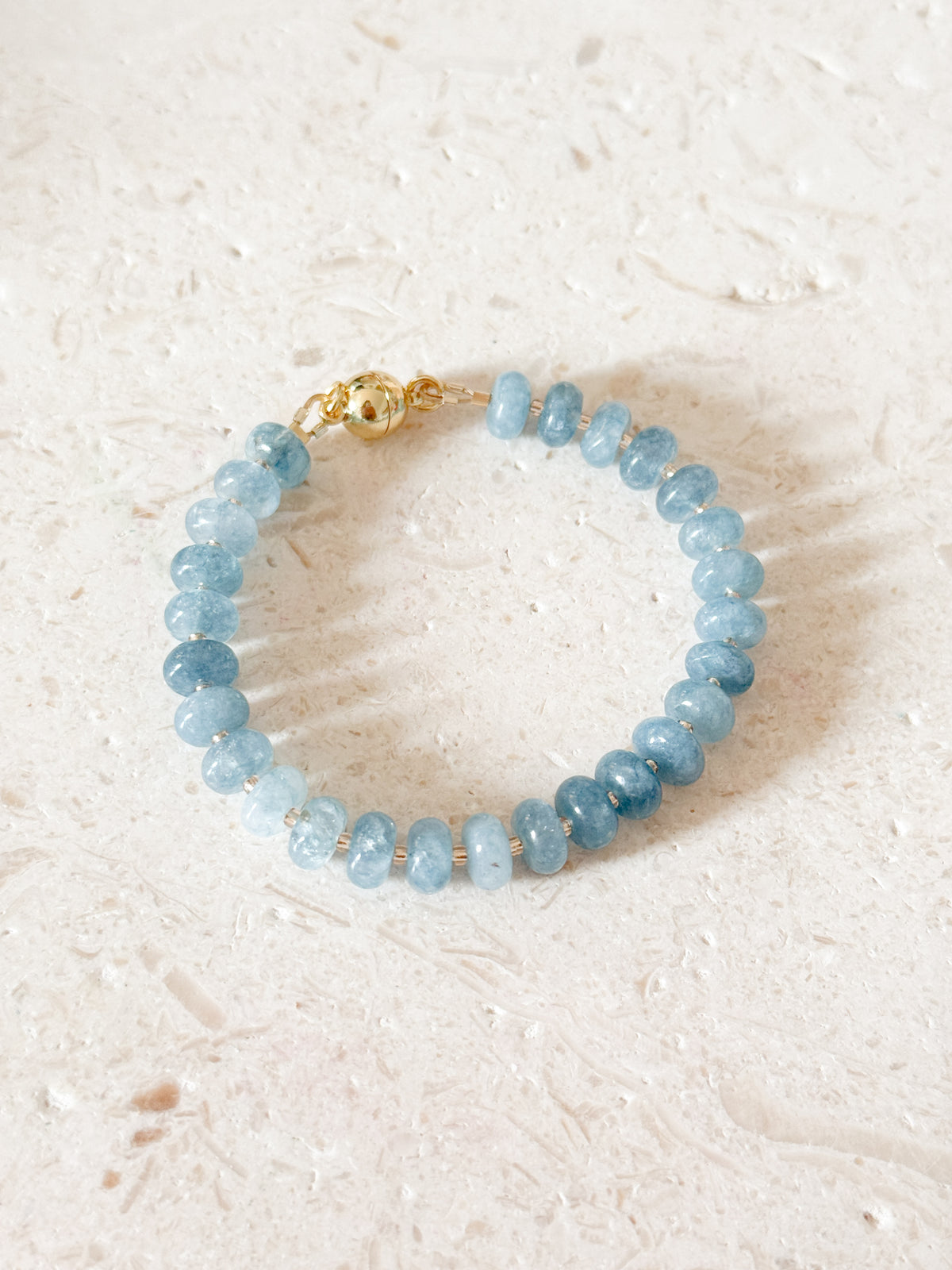 Aqua Jade Gemstone Bracelet