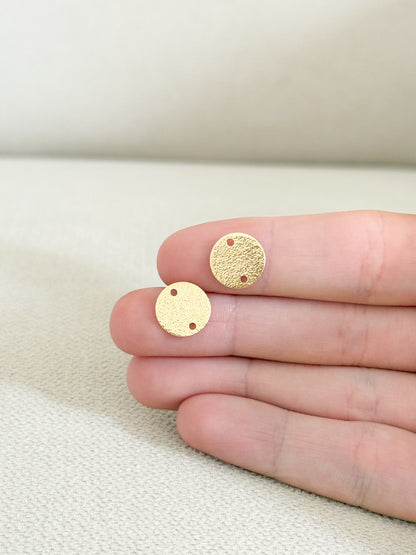 Textured Circle Charm (2 pcs)
