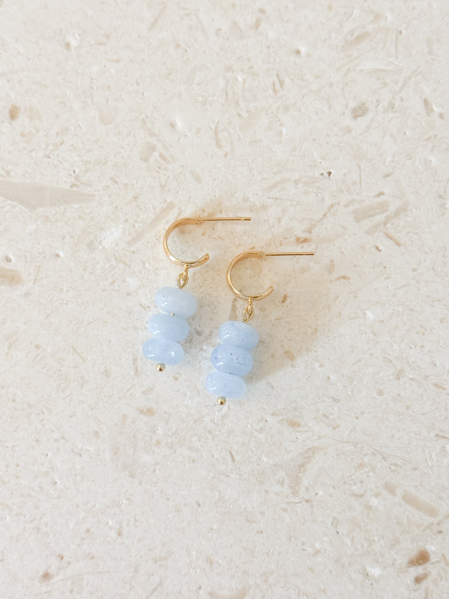The Trio Drop Dangles - Soft Blue