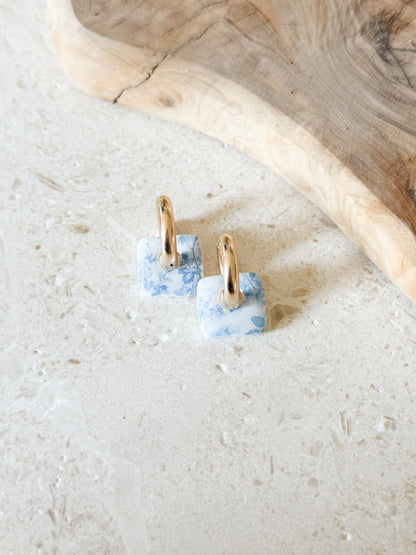 Organic Square Charms - Something Blue