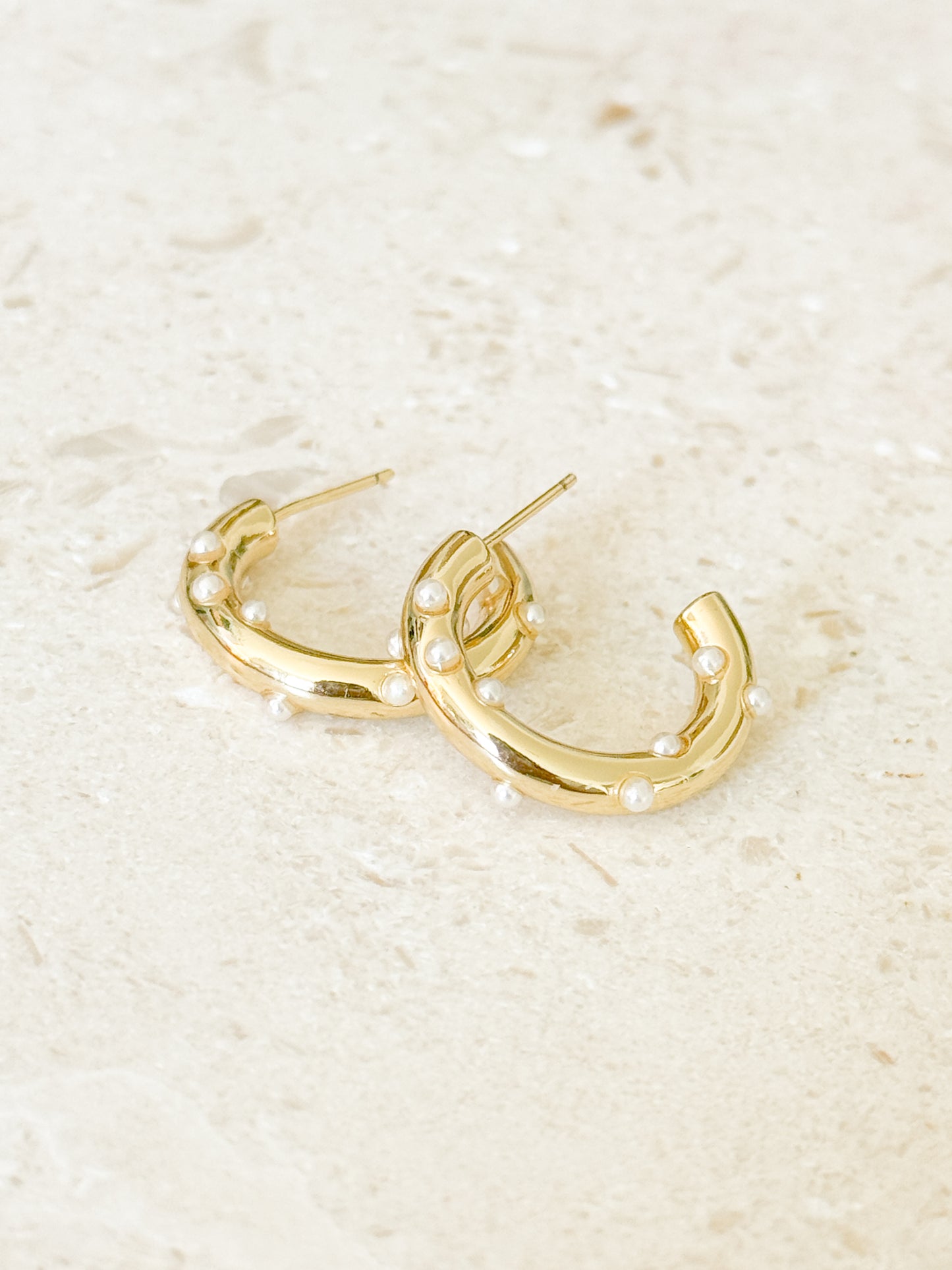 Pearl Studded Hoop