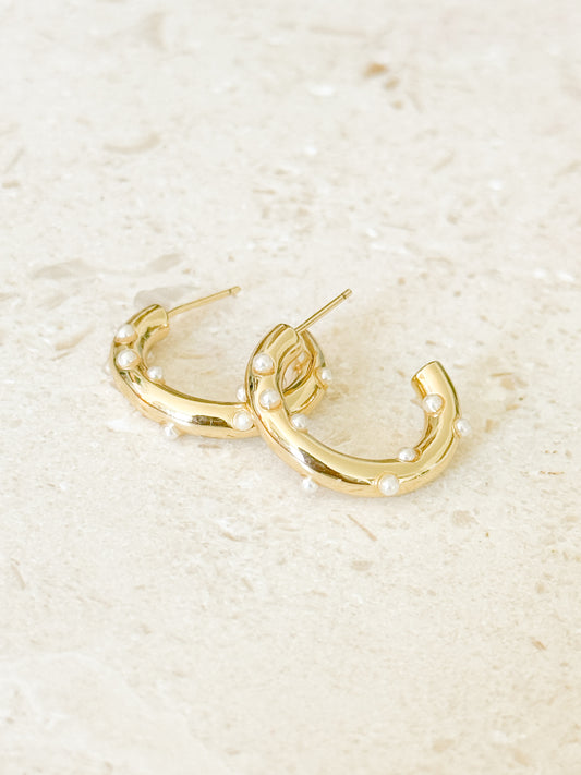 Pearl Studded Hoop