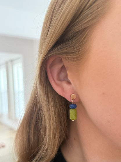 Cobalt & Chartreuse Dangles