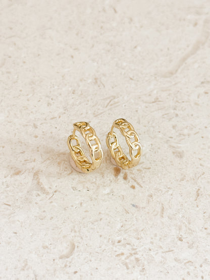 Thin Chained Hoops