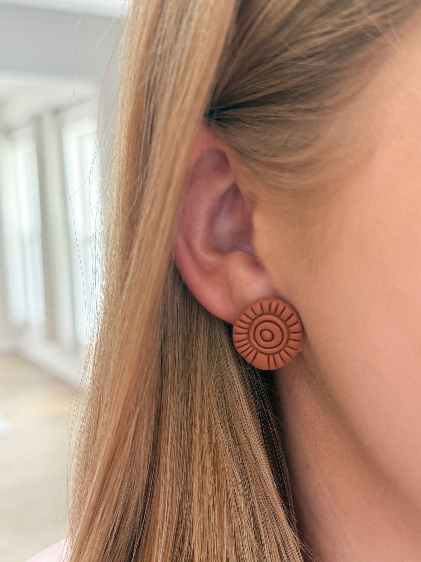 Textile Terracotta Studs