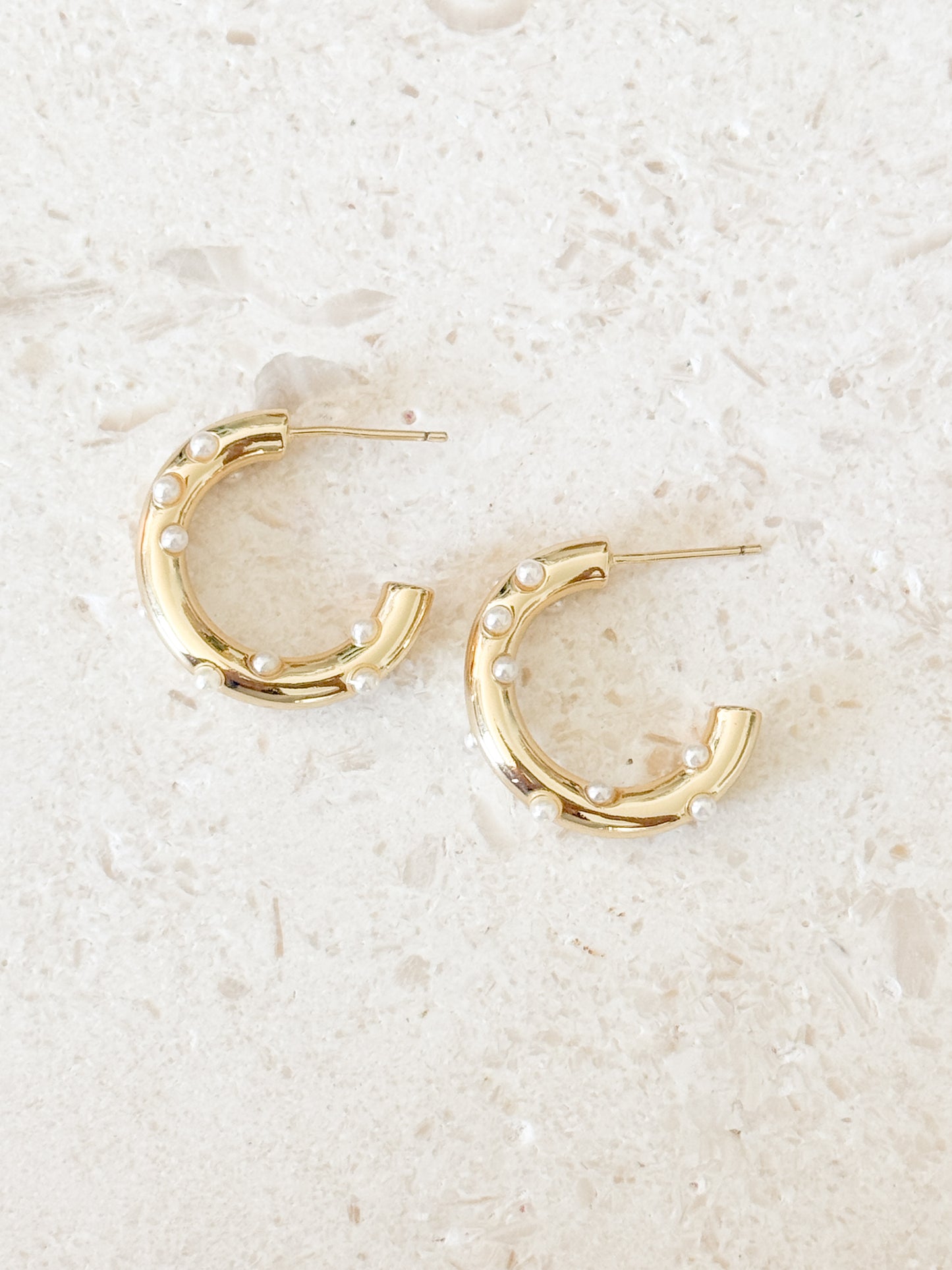 Pearl Studded Hoop
