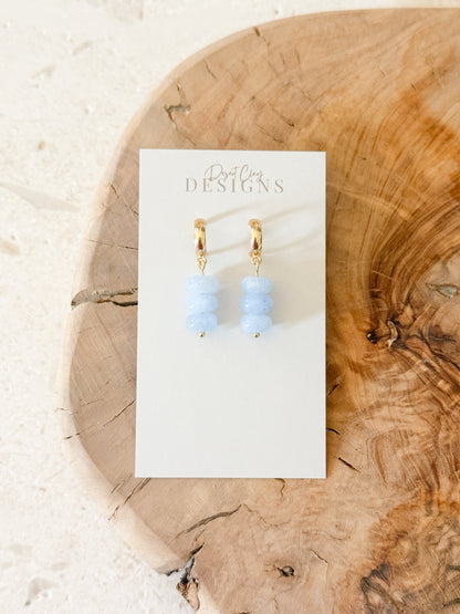 The Trio Drop Dangles - Soft Blue