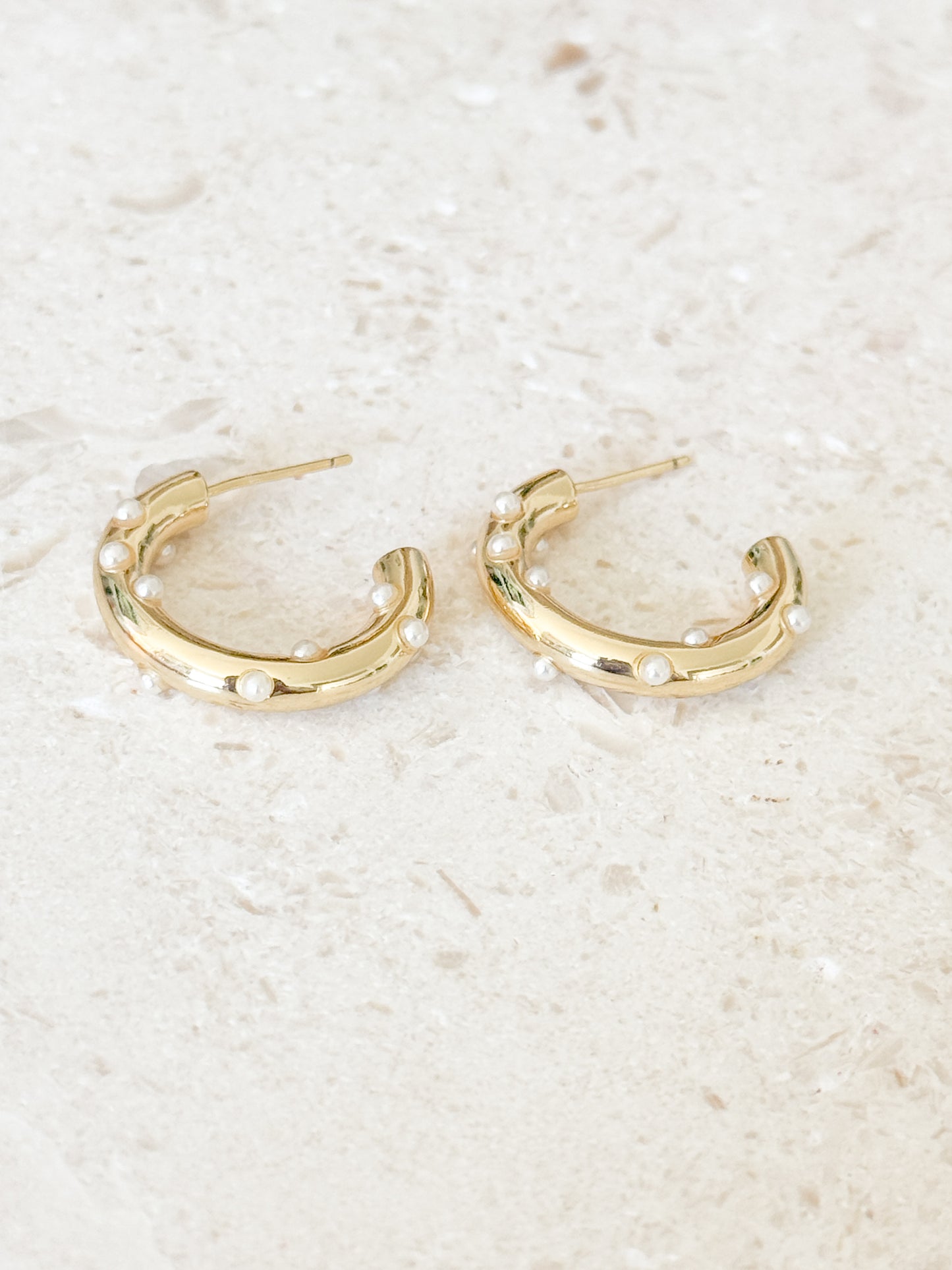 Pearl Studded Hoop