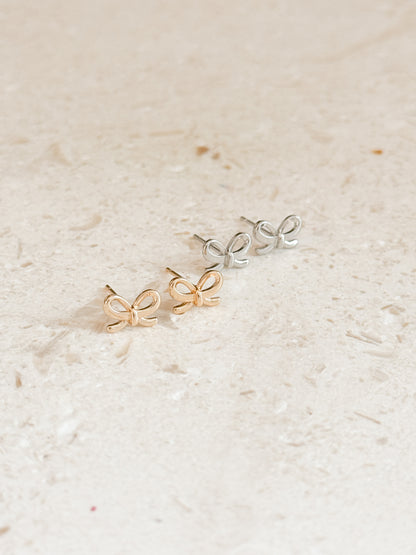 Dainty Bow Studs