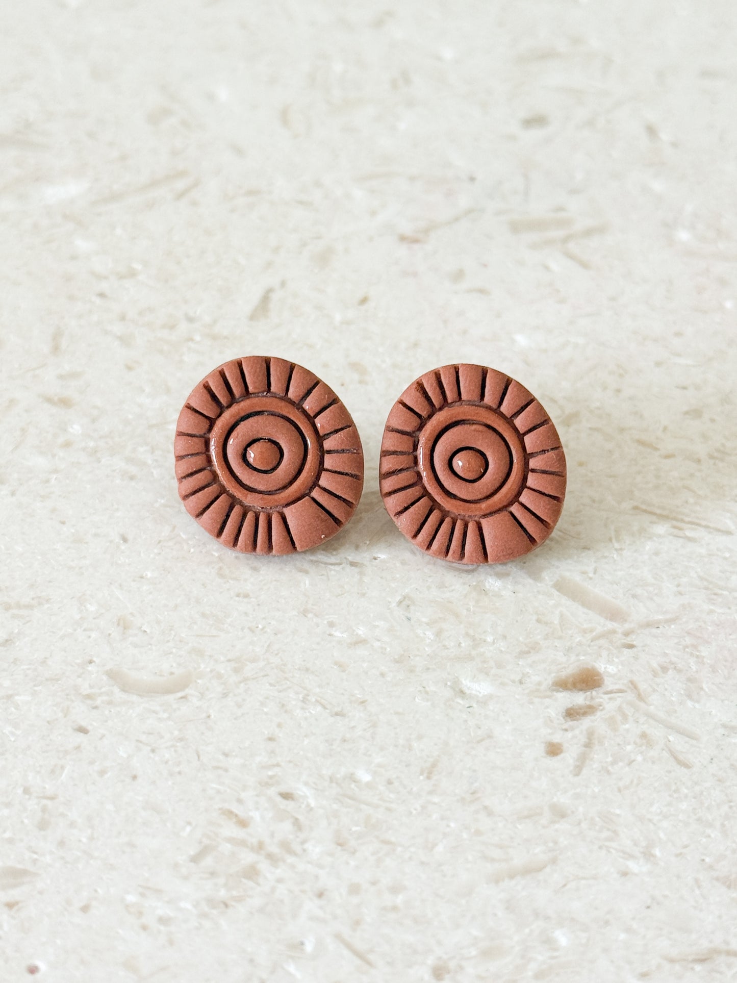 Textile Terracotta Studs