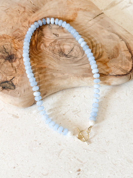 MADE TO ORDER Soft Blue Gemstone Necklace