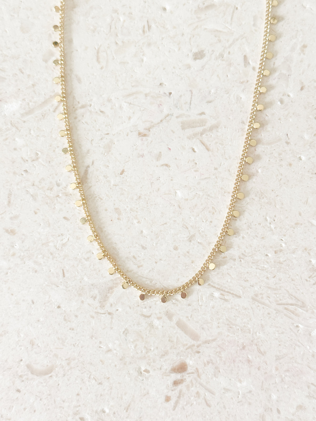 Mini Disc Chain Necklace