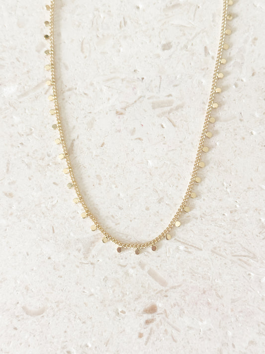 Mini Disc Chain Necklace