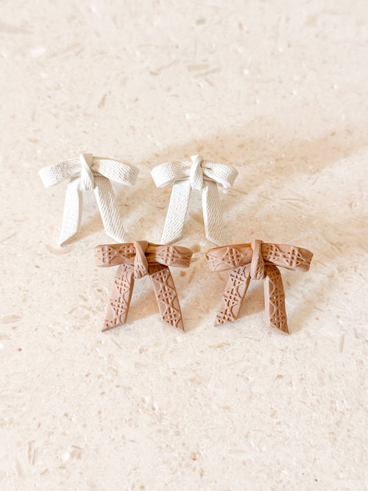 Draped Bow Studs