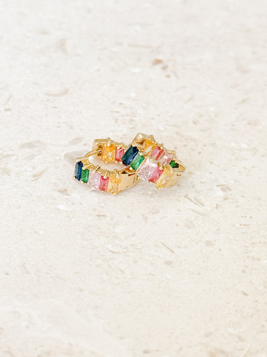 Gemstone Huggies