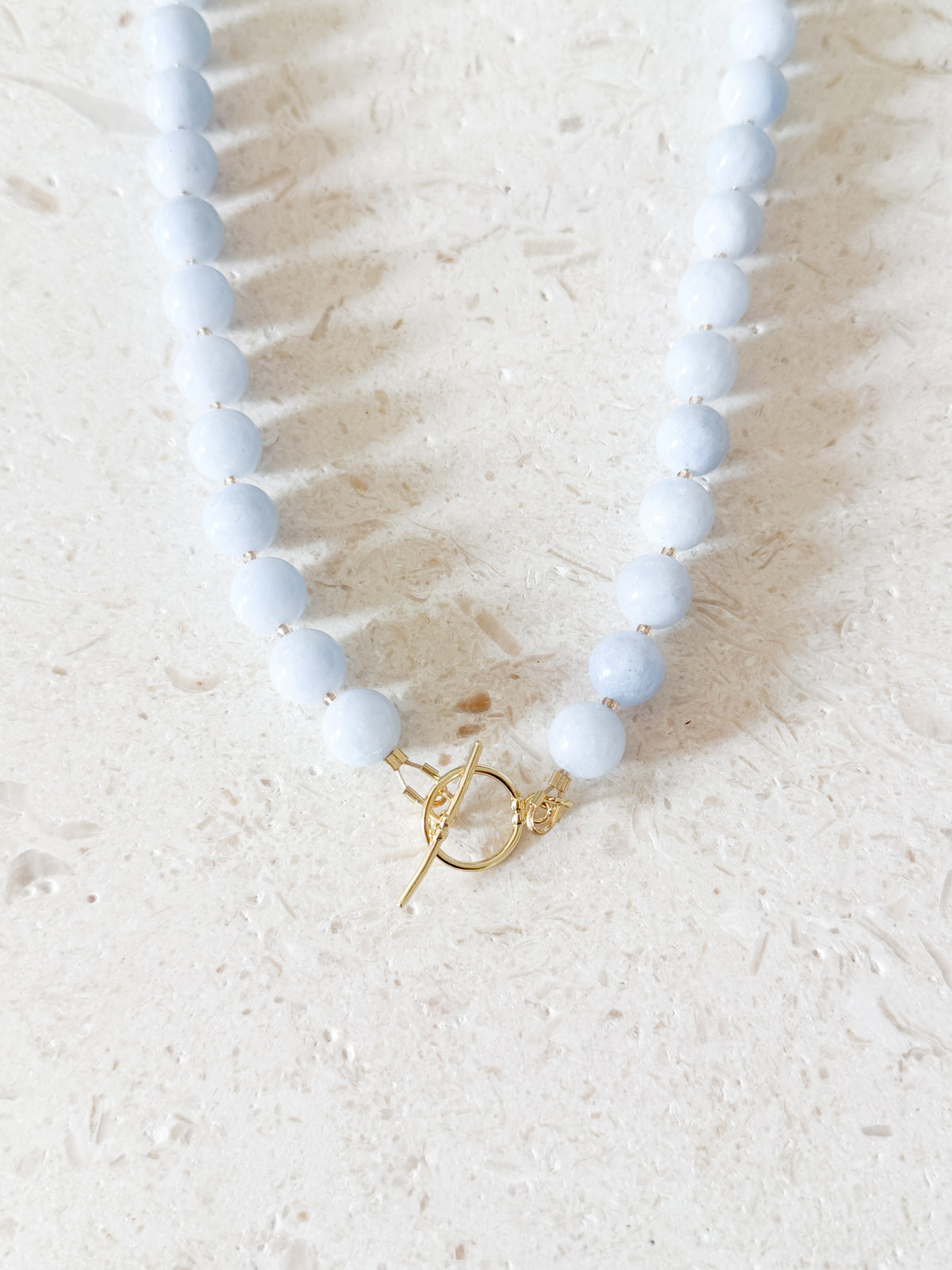 Cloud Blue Gemstone Necklace