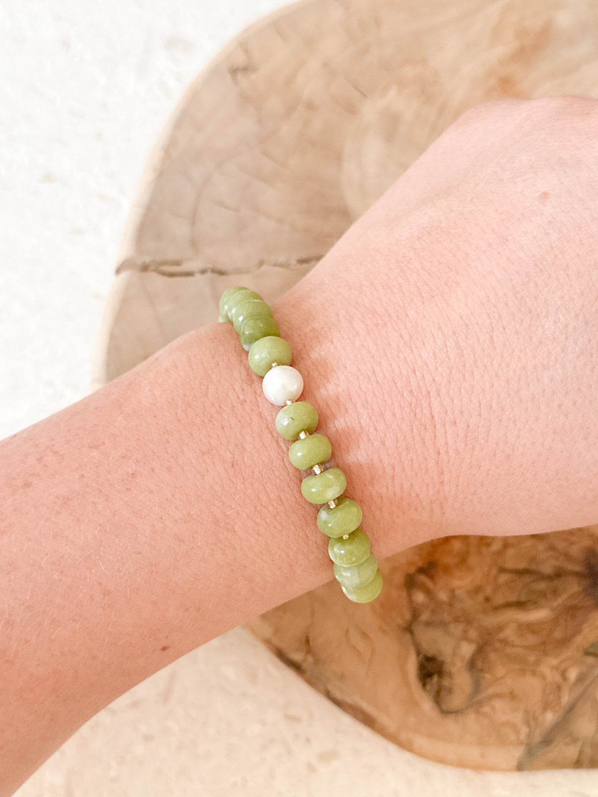 Peridot & Pearl Bracelet