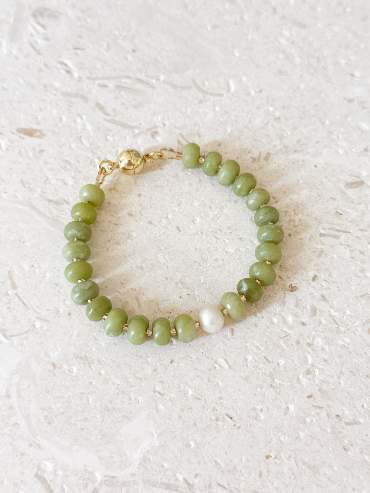 Peridot & Pearl Bracelet