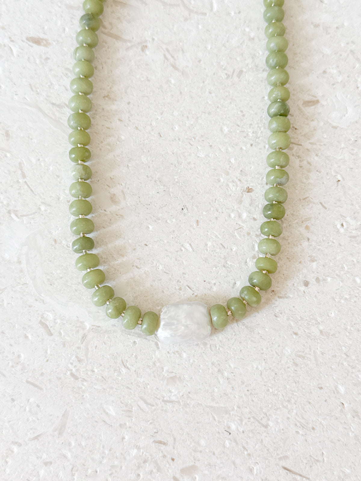 Peridot & Pearl Necklace